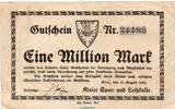Großnotgeld Inflation 1 Million Mark Banknote Spar- und Leihkasse Kiel , 1 Million Mark Schein in gbr. Keller 2624 -