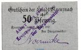 Notgeld Deutschland 50 Pfennig , hellgrau Notgeld Stadt Kreuznach , 50 Pfennig hellgrau in kfr. Tieste 3725.05.05 von 1917 -