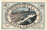 Seriennotgeld Deutschland 50 Pf. Germania Werft Notgeld Hotel Union Kiel 693.2 , 50 Pfennig -Germania Werft- in kfr. o.D. -