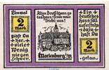 Seriennotgeld Deutschland 2 Mark Schein Notgeld Jungdeutscher Orden Marienburg Baustein 869.1 , 2 Mark Schein in kfr. o. -