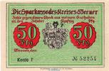 Seriennotgeld Deutschland 50 Pfennig Schein , Konto F Notgeld Sparkasse Weener a.d. Ems , 50 Pfennig Schein Konto F in kfr. o.D. -