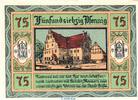 Seriennotgeld Deutschland 75 Pfennig Schein Notgeld der Stadt Aken 8.2.a , 75 Pfennig Schein dünn in kfr. von 1921 -