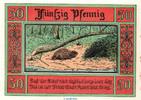 Seriennotgeld Deutschland 50 Pfennig Schein 4 Notgeld der Stadt Aken 8.2.a , 50 Pfennig Schein Nr 4 dünn in kfr. von 1921 -