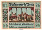 Notgeld De 25 Pf. Notgeld der Stadt Aken 8.2.a , 25 Pfennig Schein dünn in kfr. von 1921 -