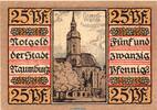 Notgeld DE 25 Pf. Notgeld der Stadt Naumburg , 25 Pfennig Schein in kfr. o.D. Brandenburg -