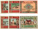 Notgeld De 6 Scheine kpl. -dünn- 6 x Notgeld der Stadt Aken 8.2.a , Set mit 6 Scheinen Papier dünn in kfr. 1921 -