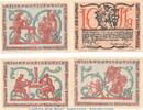 Seriennotgeld Deutschland 4 x Notgeld Großbreitenbach kompl. 4 x Notgeld Tesselt Grossbreitenbach 477.1.a , Set mit 4 Scheinen in kfr. o.D. -