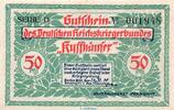 Notgeld DE 50 Pf. -D- Notgeld Kyffhäuser Berlin 91.1 , 50 Pfennig Schein - D - in kfr. von 1921 -