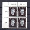 DDR 5 + 5 Pfennig Mi.635 , 4er Blockrand o.L. DDR Albert Kuntz 5 + 5 Pfennig 1958 -