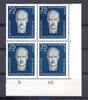 DDR 25 + 15 Pfennig Mi.607.a DDR , 4er Blockrand u.r. Rolf Breitscheid 25 + 15 Pfennig 1958 -