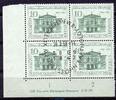 DDR 4 x 10 Pfennig , ETS Mi.676 DDR , 4er Block o.G. -Mendelssohn- mit Ersttagsstempel , 10 Pfennig 1959 -