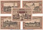 Notgeld DE 5 Scheine kpl. Notgeld Gemeinde Guhrau 496.1 , Set mit 5 Scheinen in kfr. o.D. Schlesien -
