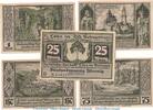 Notgeld DE 5 Scheine kpl. Notgeld der Sparkasse Lähn 756.1.b , Wappen Set mit 6 Scheinen in kfr. o.D. SLN -