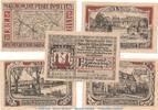 Seriennotgeld Deutschland 5 x Notgeld Malchow -grau- kompl. Notgeld Stadtkasse Malchow 863.2.a , Set -grau- mit 5 Scheinen in kfr. o.D. MV -