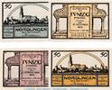 Notgeld DE 4 Scheine kpl. Notgeld Stadt Nördlingen 978.14 , Set mit 4 Scheinen in kfr. von 1920 , Bayern -