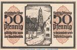 Seriennotgeld Deutschland Notgeld Nördlingen 50 Pf. Nr.1 gelbbraun Notgeld Stadt Nördlingen 978.3 , 50 Pfennig --gelbbraun-- Nr.1 in kfr. von 1918 -
