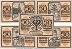 Seriennotgeld Deutschland 5 x Notgeld Nördlingen gelbbraun kompl. Notgeld Stadt Nördlingen 978.10 , Set mit 5 Scheinen --gelbbraun-- in kfr. 1918 -