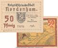Notgeld DE 2 Scheine -20 mm- Notgeld Stadt Nordenham 982.2.b , Set -20mm- mit 2 Scheinen in kfr. von 1921 NDS -