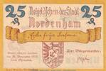 Notgeld DE 25 Pf. Nr.1 -20mm- Notgeld Stadt Nordenham 982.1.d , 25 Pfennig Nr.1 -20mm- , in kfr. o.D , NDS -