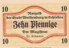 Notgeld Deutschland Notgeld Waldenburg 10 Pfennig Notgeld Stadt Waldenburg 7660.15.190 , 10 Pfennig Schein in kfr. von 1919 , SLN -