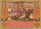 Seriennotgeld Deutschland Notgeld Geldern 75 Pfennig Nr.3 Notgeld Männergesangsverein Geldern 415.1.1 , 75 Pfennig Schein Nr.3 in kfr. NRW -