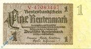 Rentenbanknoten Deutschland 1 Rentenmark Schein Rentenbanknote , 1 Mark Schein Kn 8-stellig , DEU-222 b , Rosenberg 166 , P 173 , 30.01.1937 , Drittes Reich -