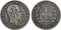 Kingdom of Italy 5 Lire 1870 Victor Emmanuel II -