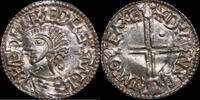 England / Exeter Penny Aethelred II (978-1016) Long Cross type, Dunstan VF