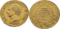 Italy, Sardinia 20 Lire Carlo Felice - Gold -