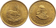 South-Africa 2 Rand Jan van Riebeeck - Gold -