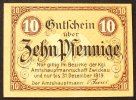 Sachsen - Zwickeu 10 Pfennige Gutschein über Zehn Pfennige -