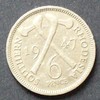 Südrhodesien 6 Pence S.16 b / K-N / George VI. - Gekreuzte Äxte -