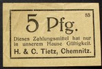 Sachsen - Chemnitz 5 Pfg. H. & C. Tietz -