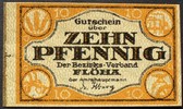 Sachsen - Flöha 10 Pfennig Gutschein der Bezirks-Verband Flöha, gültig bis 31.12.1920 -