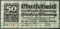 Sachsen - Chemnitz 50 Pfennig Gutschein der Stadt Chemnitz, gültig bis 30.6.1920 -
