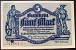 Sachsen - Chemnitz 5 Mark Finanzvereinigung Chemnitzer Industrieller, Lochentwertung -