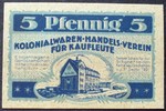 Sachsen - Chemnitz 5 Pfennig Ka-Ha-Vau, gültig bis 31.12.1921 -