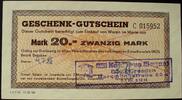 DDR - Geschenk-Gutschein 20 Mark Geschenk-Gutschein Kaufhaus Magnat Dresden -