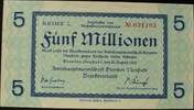 Sachsen - Dresden 5 Mio. Mark Bezirksverband der Amtshauptmannschaft Dresden-Neustadt -