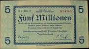Sachsen - Dresden 5 Mio. Mark Bezirksverband der Amtshauptmannschaft Dresden-Neustadt -