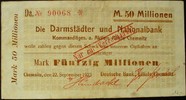 Sachsen - Chemnitz 50 Mio. Mark Deutsche Bank auf Darmstädter und Nationalbank -