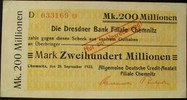 Sachsen - Chemnitz 200 Mio. Mark Allgemeine Deutsche Credit-Anstalt auf Dresdner Bank -