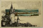 DR Ansichtskarte Ansichtskarte, ungelaufen, Lindau - Diebsturm mit Peterskirche -
