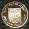 Jersey 5 New Pence S.31 / Bro / Elizabeth II. - Leopardenschild -