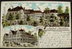 DR - Sachsen - Weinböhla Ansichtskarte gelaufen - 1900 / Lithografie / Gruss vom Gasthof zu Weinböhla -