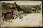 DR - Baden-Württemberg - Heidelberg Ansichtskarte ungelaufen - 1899 / Lithografie / Gruss aus Heidelberg -