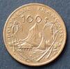 Französisch Polynesien 100 Francs S.11 / N-Me / Kopfbild der Marianne - Insel Moorea mit Auslegerbooten, Hütte -