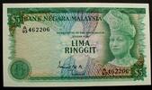 Malaysia 5 Ringgit P. 14 a / Serie A -