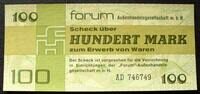 DDR 100 Mark Forumscheck Ros. 372 a / Serie AD -
