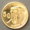Sambia 50 Ngwee E, Me galv. / Staatswappen - Elefant -